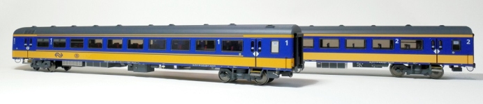 Exact-Train EX11022 - H0 - Personenwagen ICRm Bpmez10, Apmz10 Amsterdam-Brüssel, NS, Ep. VI